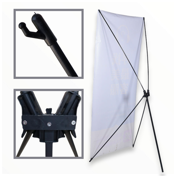 1.4 Pack 4pz Tripie Publicidad Porta banner araña 180x80 metalico