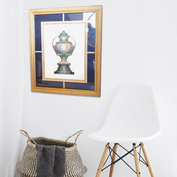 Cuadro Decorativo Litografia Urnas Steve Butler Marco Madera