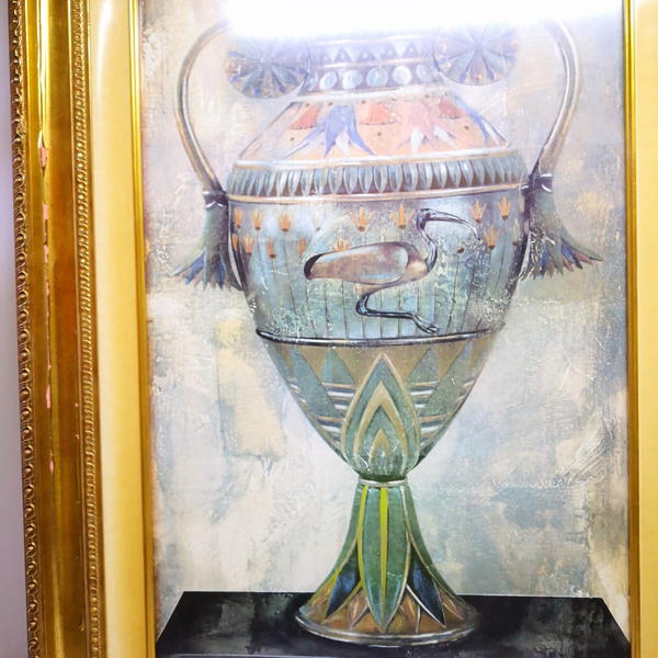 Cuadro Litografia Marco decorativo Champollion Egyptien 77x93