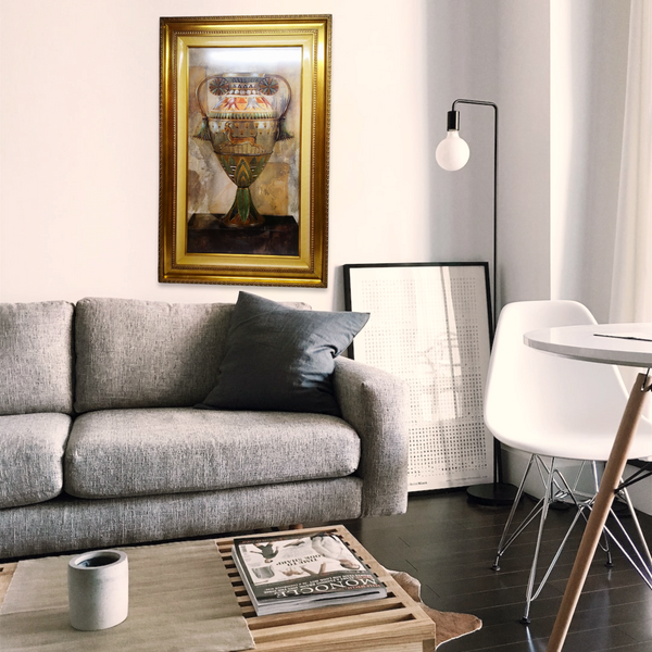 Cuadro Litografia Marco decorativo Champollion Egyptien 77x93