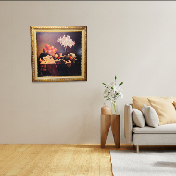 Cuadro Decorativo Litografia Moderno Marco Dorado