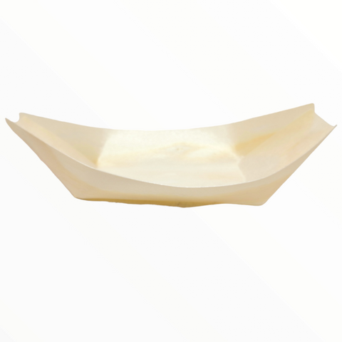 Barquillas Recipiente Hojuela de Pino 9x6x1.5cm pack 100pz