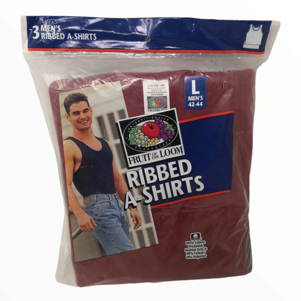 Camiseta Interior Hombre Algodon Fruit of the Loom 3pz