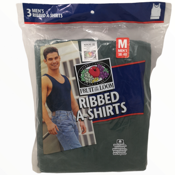 Camiseta Interior Hombre Algodon Fruit of the Loom 3pz