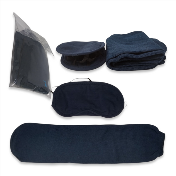 Kit Dormir Cubreojos Calcetines Pluma Peine Calzador Premium