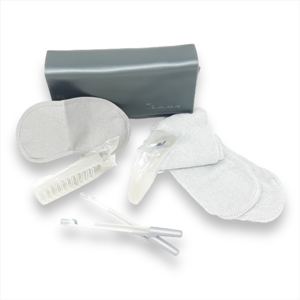 Kit Dormir Cubreojos Calcetines Pluma Peine Calzador Premium