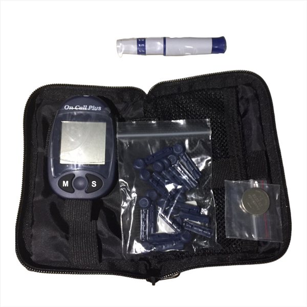 ANALIZADOR DE GLUCOSA GLUCOMETRO ON CALL PLUS ECONOMICO LCA1065-01
