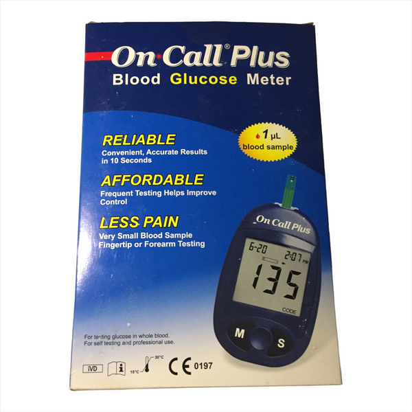 ANALIZADOR DE GLUCOSA GLUCOMETRO ON CALL PLUS ECONOMICO LCA1065-01