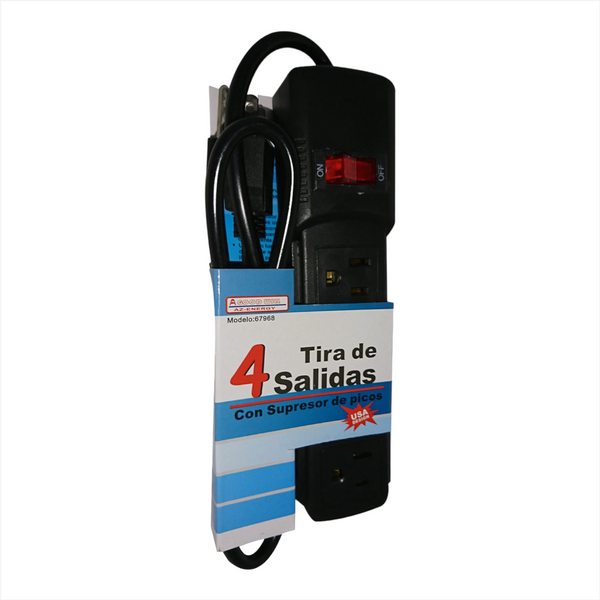 Multicontacto 4 Salidas Ez-energy Paq/10pz