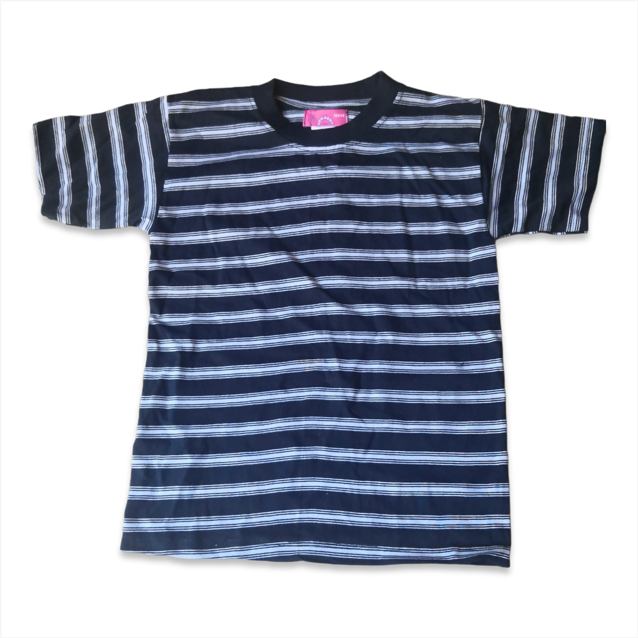 Playeras Rayadas Niño Jovenes Cuello Rendondo Manga Corta