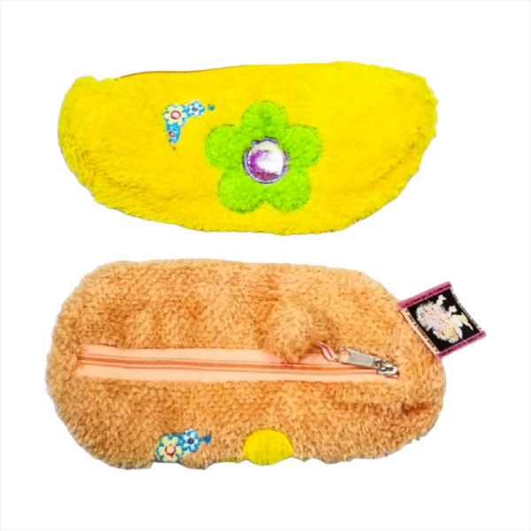 Estuche lapicera escolar de peluche suave MICROFIBRA