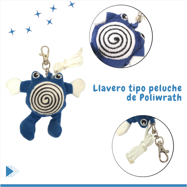 12 LLAVERO POKEMON PIKACHU POLIWRATH