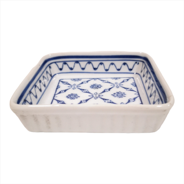 PLATO PARA MICROONDAS DE PORCELANA + CANASTA MIMBRE