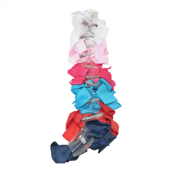 12 Broches moño tela accesorios para cabello mayoreo precio