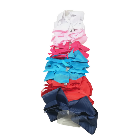 12 Broches moño tela accesorios para cabello mayoreo precio