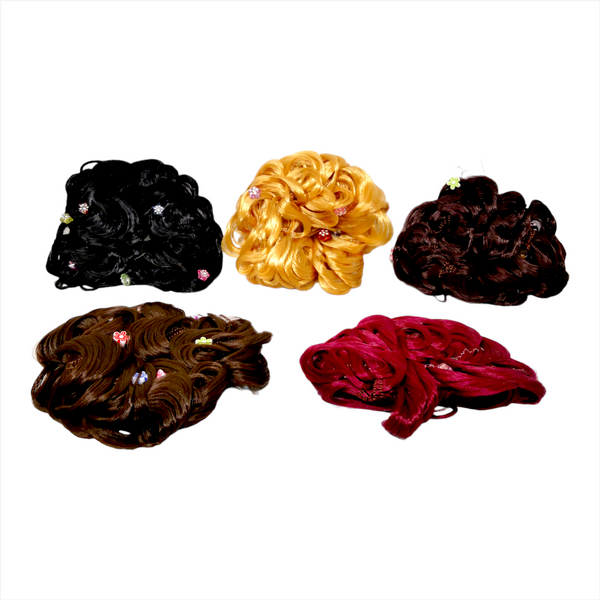 12 PIEZAS DONAS CON FLOR PARA EL CABELLO Colores SURTIDOS