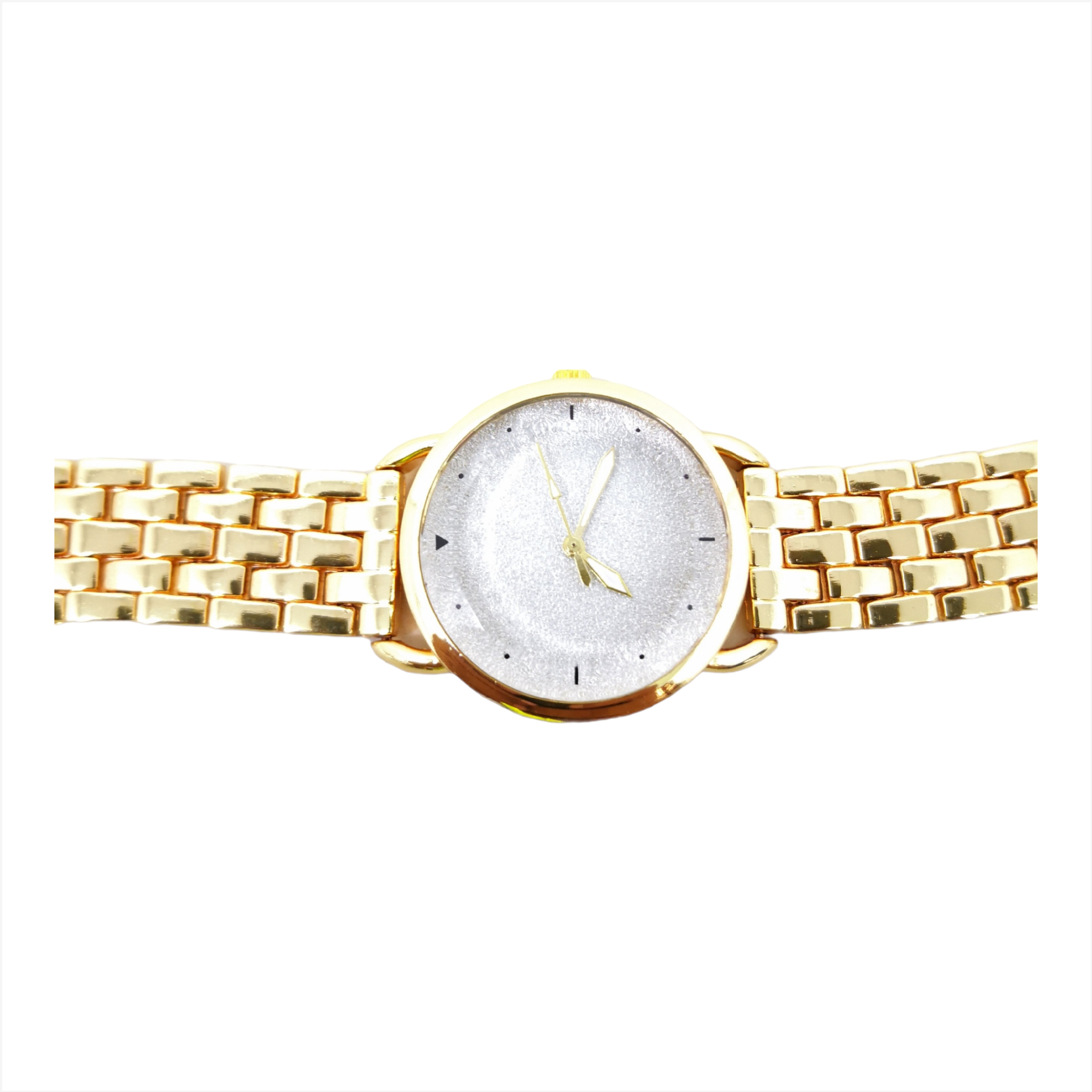 Reloj metálico lujo dorado de pulso dama
