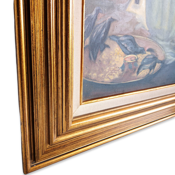 Cuadro lienzo al oleo Musa griega 140x90cm con Marco Decorativo