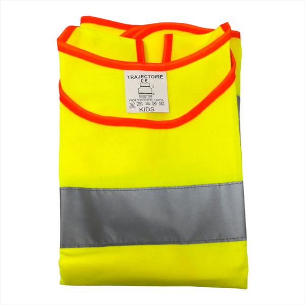 Chaleco de seguridad reflectante infantil amarillo trajectoire