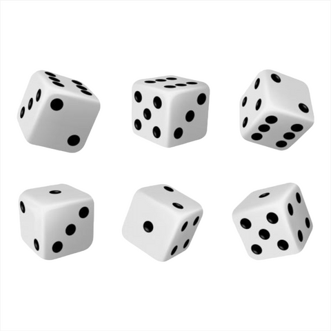 Juego de mesa 6 dados juguetes cubilete 10mm