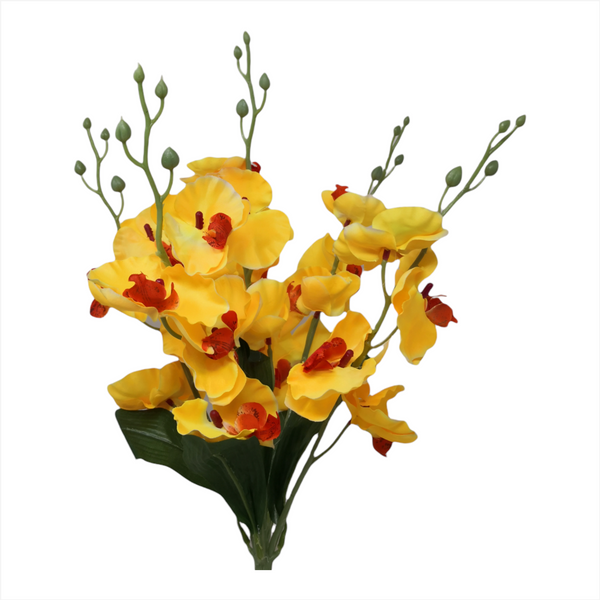 Orquídea Artificial decoración 40cm rosa o amarilla