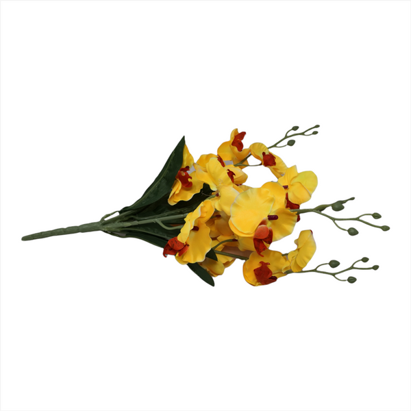 Orquídea Artificial decoración 40cm rosa o amarilla