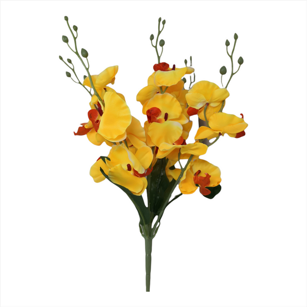 Orquídea Artificial decoración 40cm rosa o amarilla