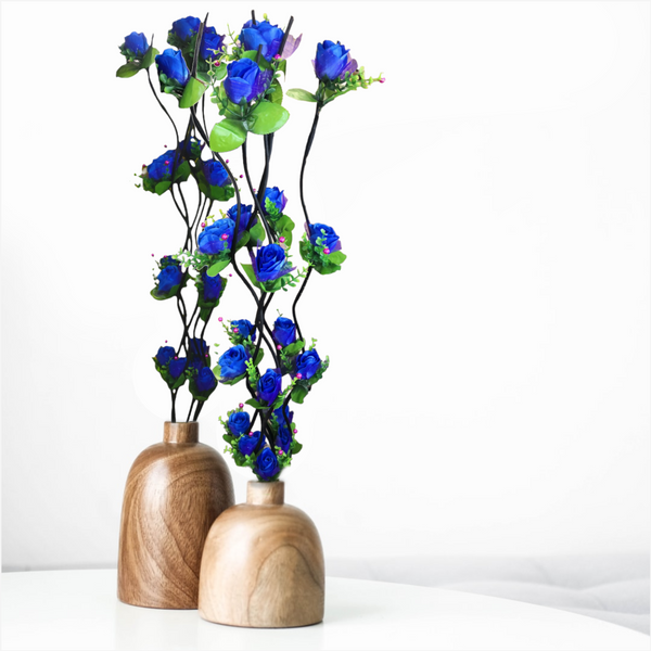 Rosas Naturaleza Flor Artificial Vara guía 5pz