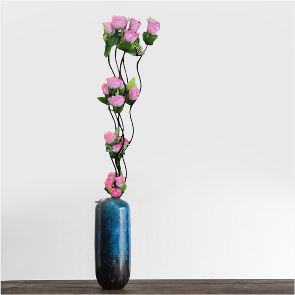 Rosas Naturaleza Flor Artificial Vara guía 5pz