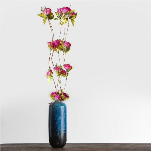 Rosas Naturaleza Flor Artificial Vara guía 5pz