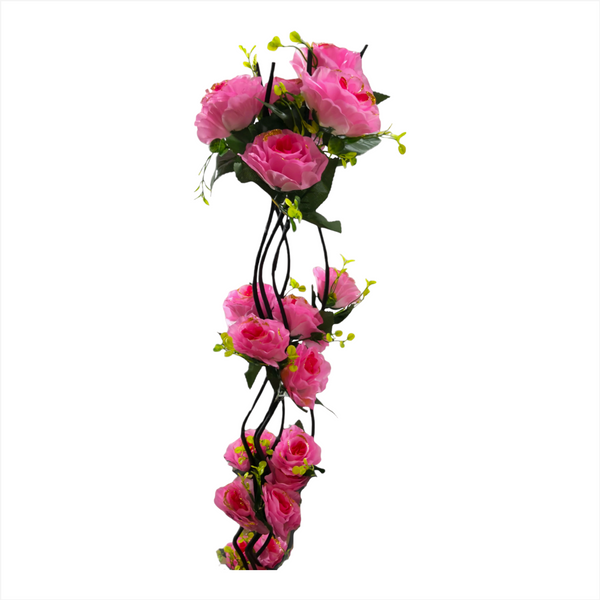 Rosas Naturaleza Flor Artificial Vara guía 5pz