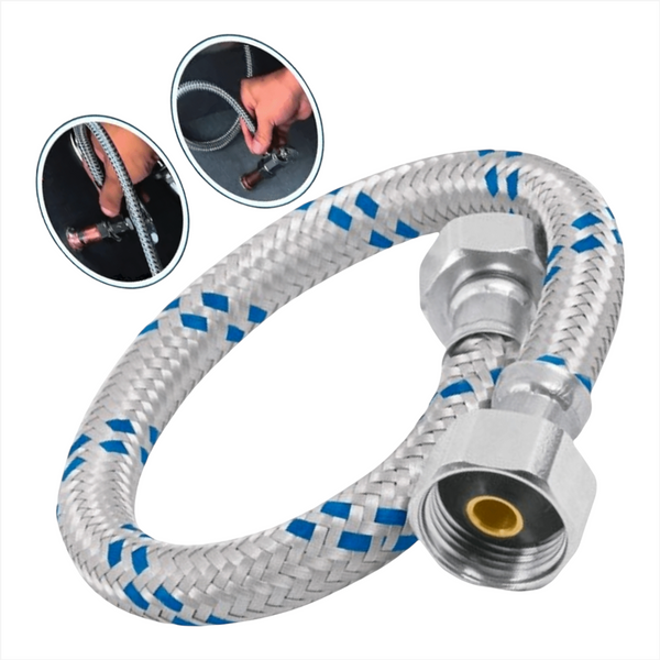Manguera flexible Lavabo Fregadero 1/2x1/2x100cm solver