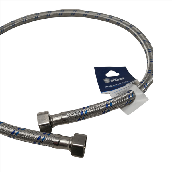 Manguera flexible Lavabo Fregadero 1/2x1/2x100cm solver