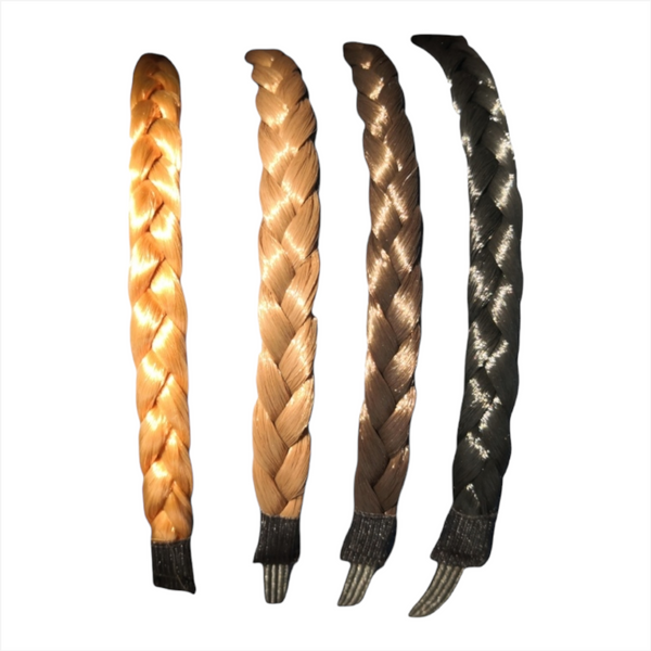 12 Pack Diademas De Cabello Tipo Trenza Natural Resorte.