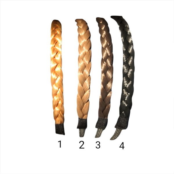 12 Pack Diademas De Cabello Tipo Trenza Natural Resorte.