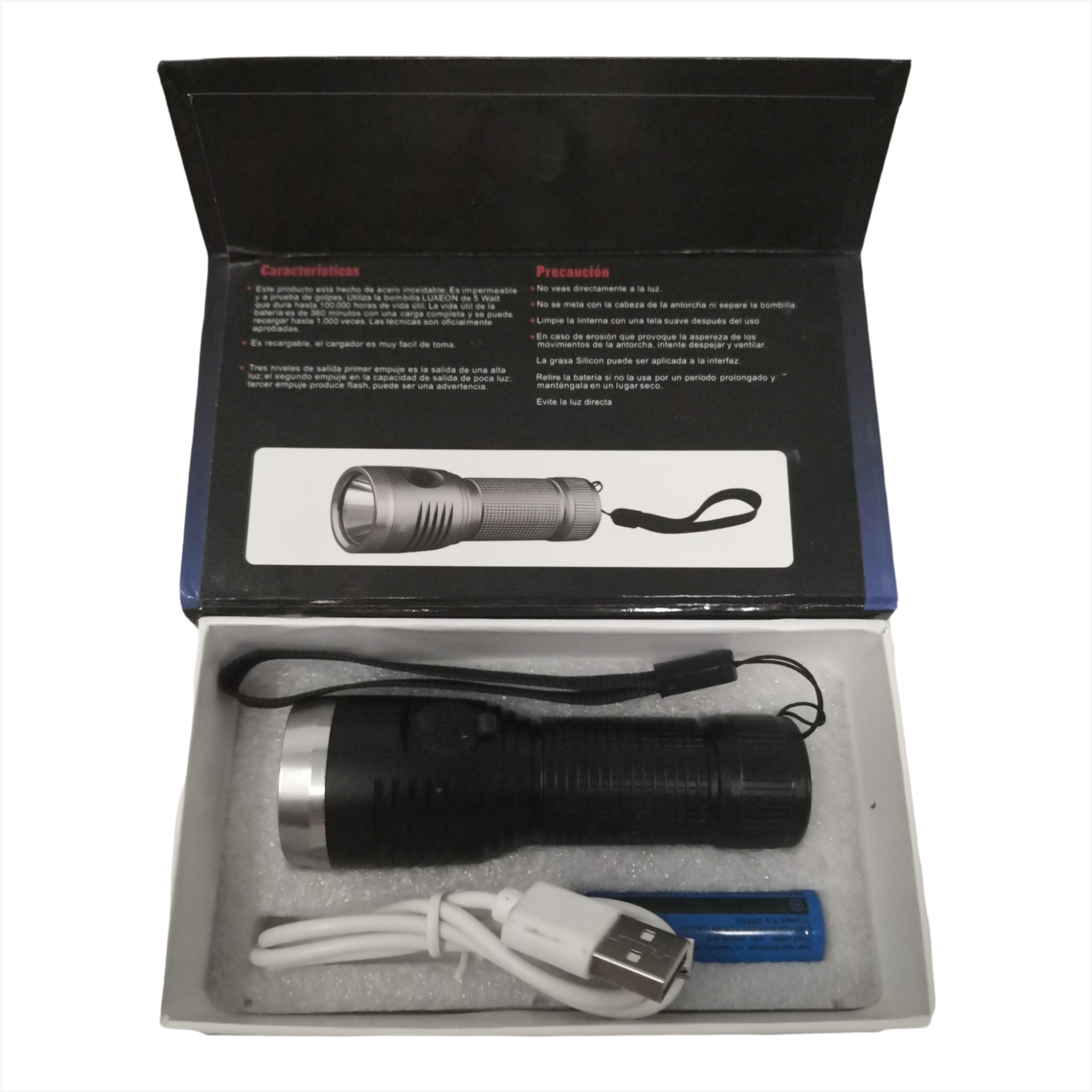 Linterna Lampara Mini Multifuncional recargable Transhine