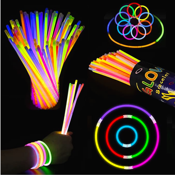 Pulseras Neon Fluorescente Fiesta Dj Boda Pack 45 pz surtido