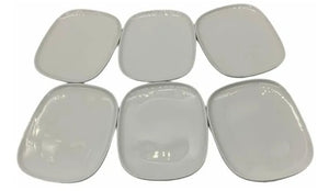 Juego Platos Cerámica 10x13cm Alessi Delta Pack 6pza