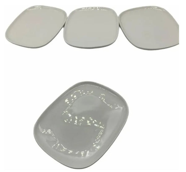Juego Platos Cerámica 10x13cm Alessi Delta Pack 6pza