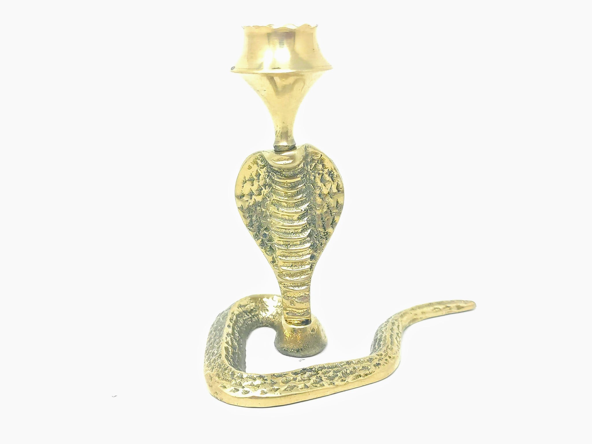 Porta incienso de bronce de serpiente