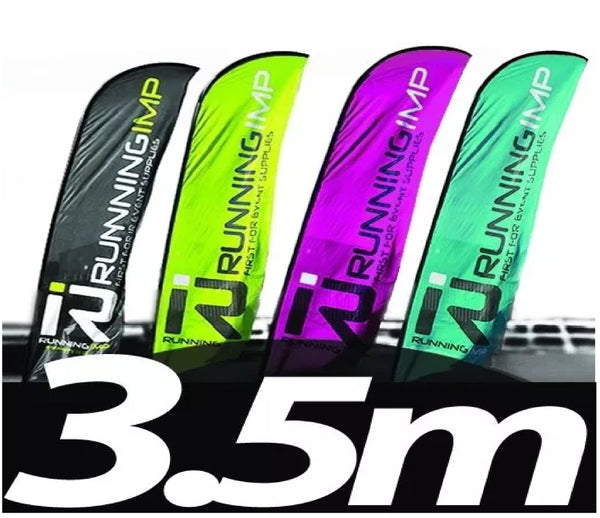 1 Asta De Bandera 3.5m Flag Banner Feather Flag Pole