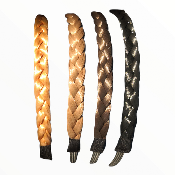 Pack 25 Docenas Diademas De Cabello Trenza Sintética Resorte Mayoristas