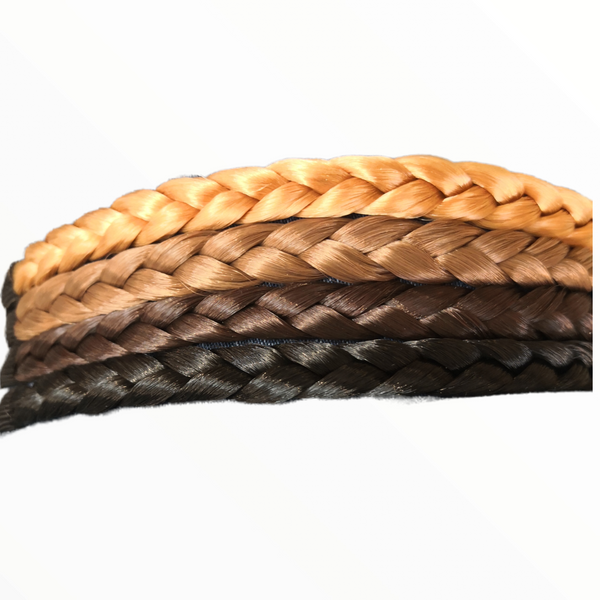 Pack 25 Docenas Diademas De Cabello Trenza Sintética Resorte Mayoristas