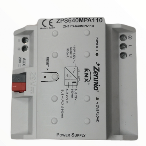 Fuente de Alimentación Poder DC 29V 640mA KNX Zennio ZPS640MPA110