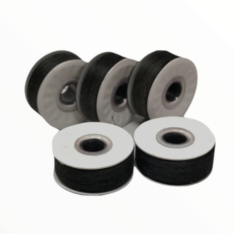 10 Bobinas de hilo poliéster negro Cara Magnética 235 yardas