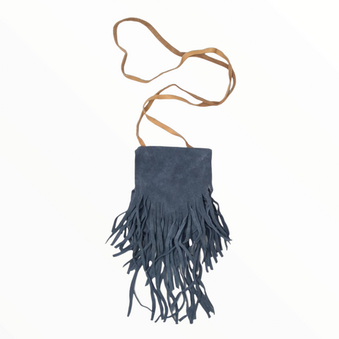 Bolsa Cartera De Gamuza Piel Con Flecos Para Mujer