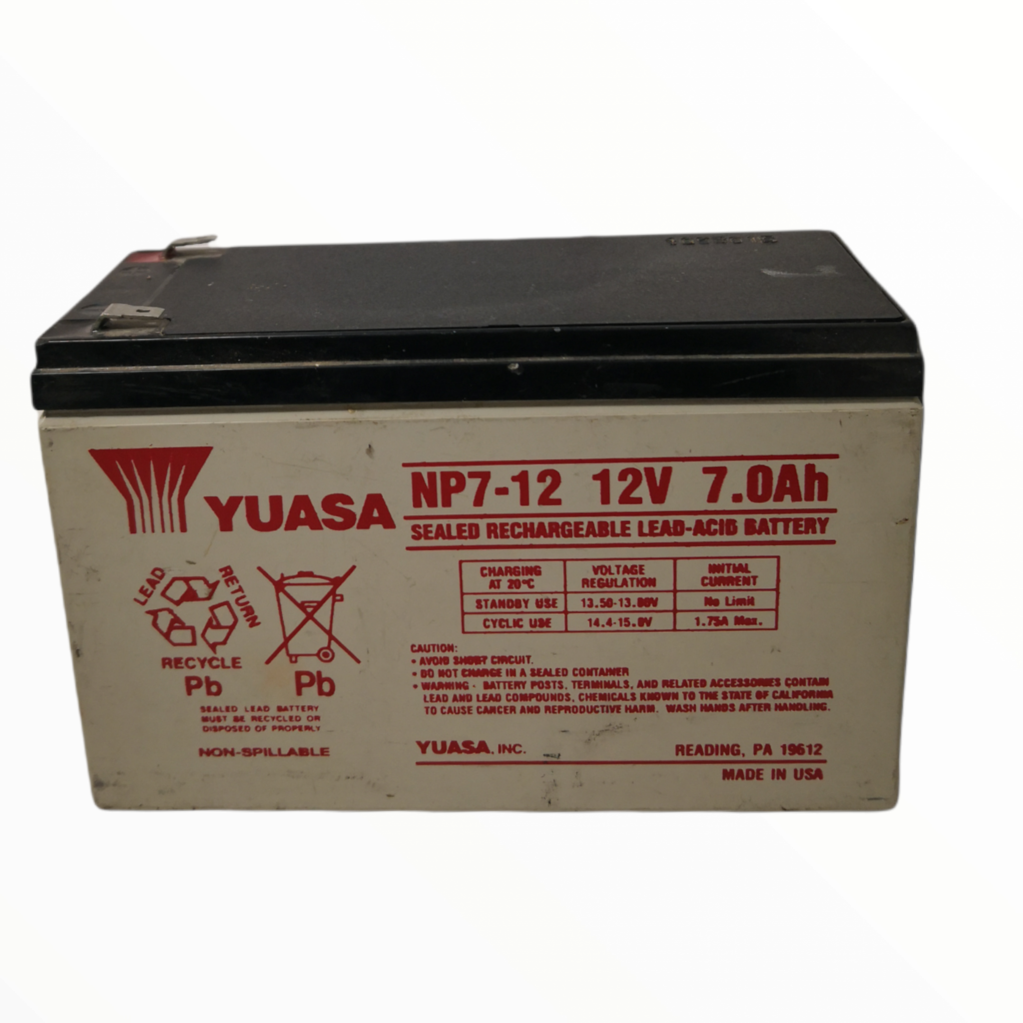 Baterías Pila recargable 12V 7Ah YUASA Complet