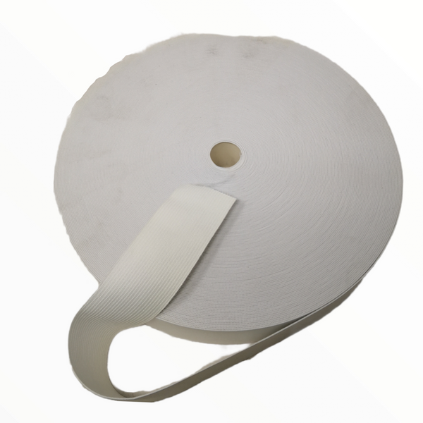 Rollo de resorte elástico blanco 38mm x 50m