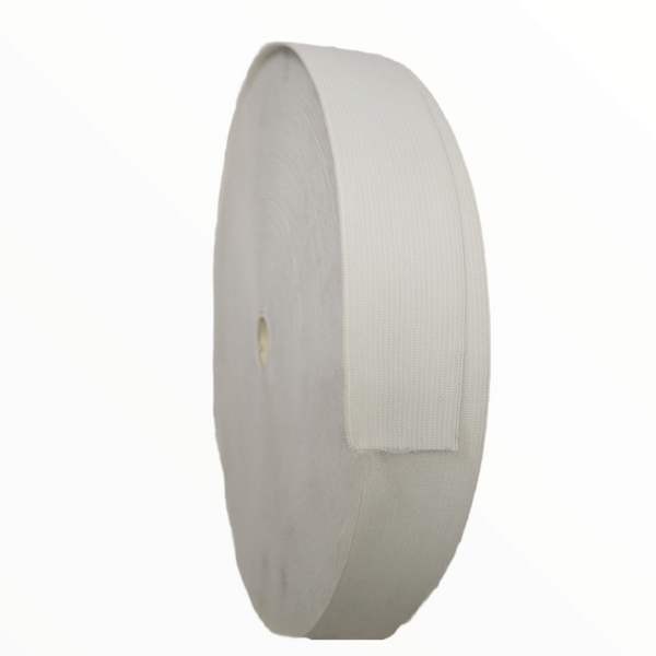 Rollo de resorte elástico blanco 38mm x 50m