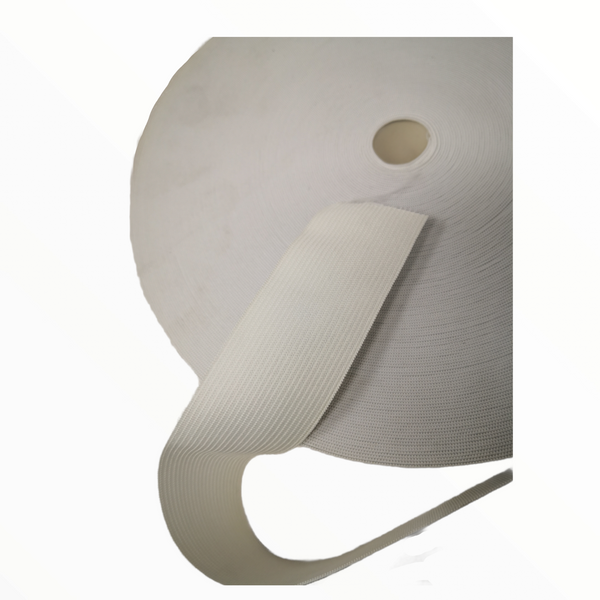 Rollo de resorte elástico blanco 38mm x 50m